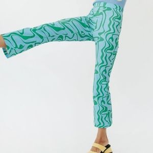 NWT VRG GRL Cruise Control Blue & Green Pants Sz XS (XXS)